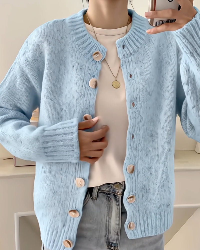 Noelle™ | Lässige Strickjacke mit Knöpfen