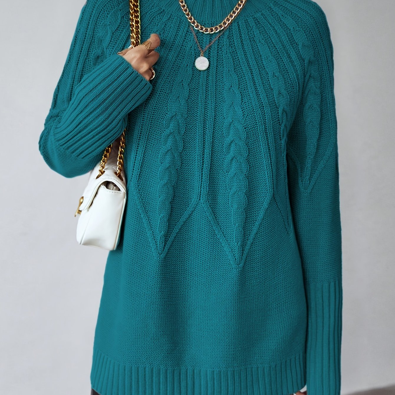 Liliane™ | Lavendelfarbener Rundhalspullover