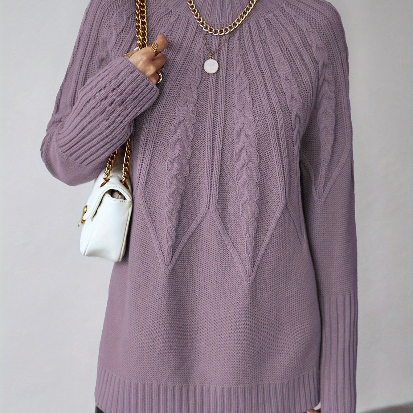 Liliane™ | Lavendelfarbener Rundhalspullover
