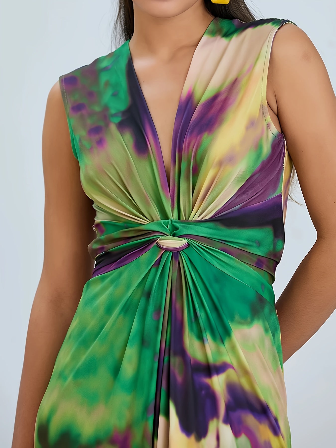 Liora™ | langes Kleid mit leuchtendem Batikmuster