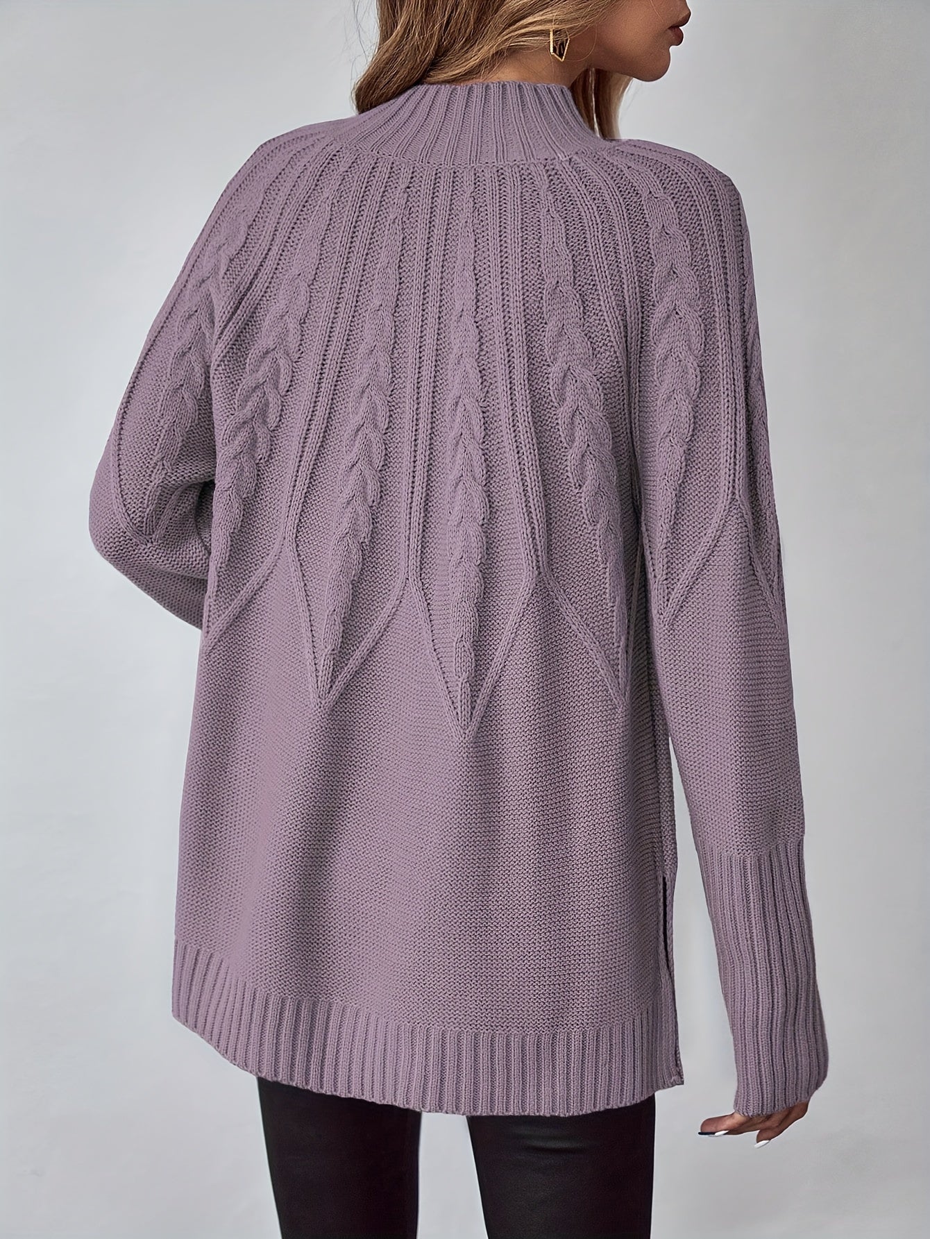Liliane™ | Lavendelfarbener Rundhalspullover