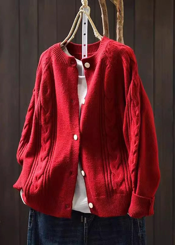 Luna™ | handgemachte rosa Strickjacke