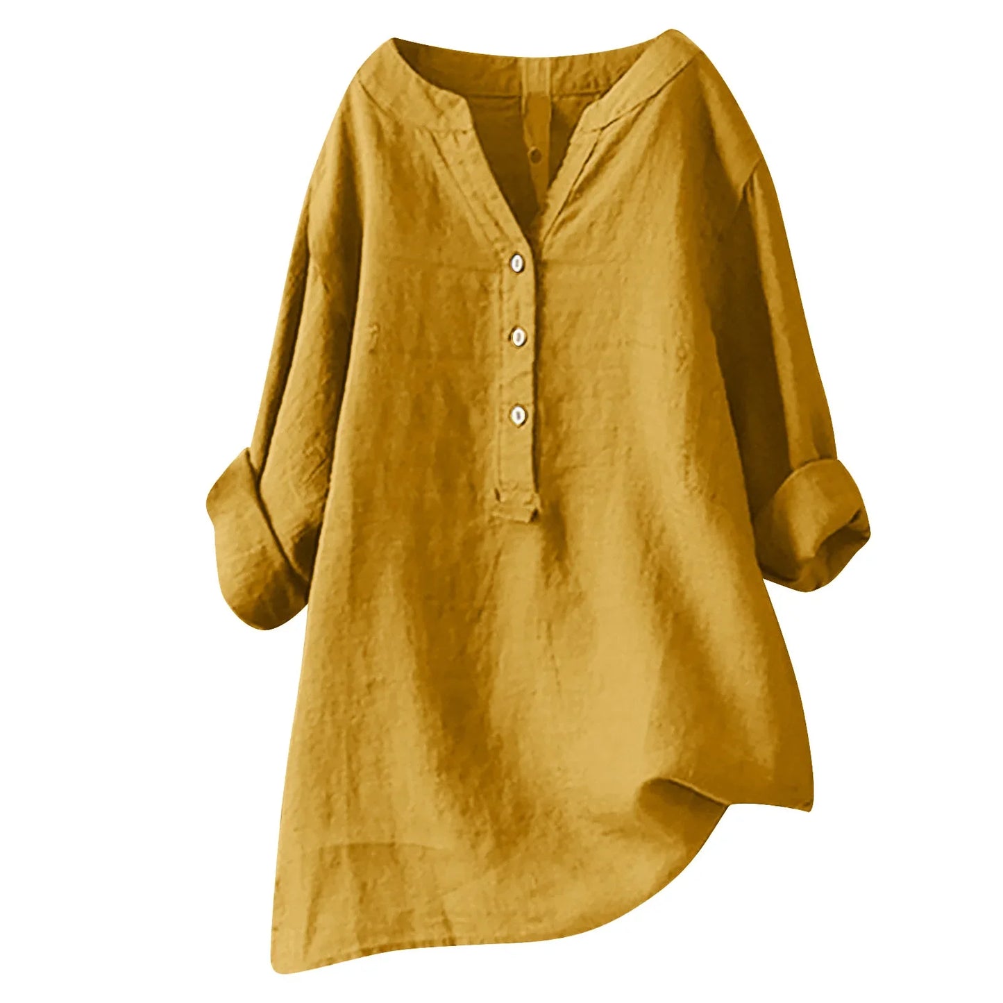 Lina™ | Vintage-Baumwoll-Leinenbluse