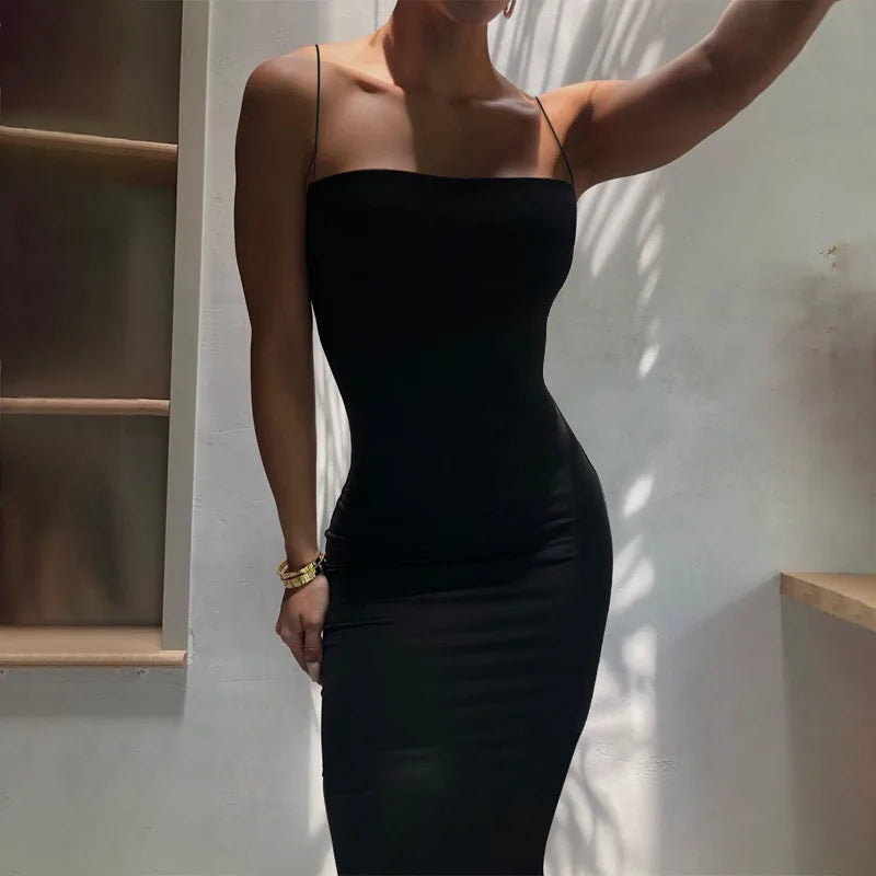 Langes Kleid Ebenholz