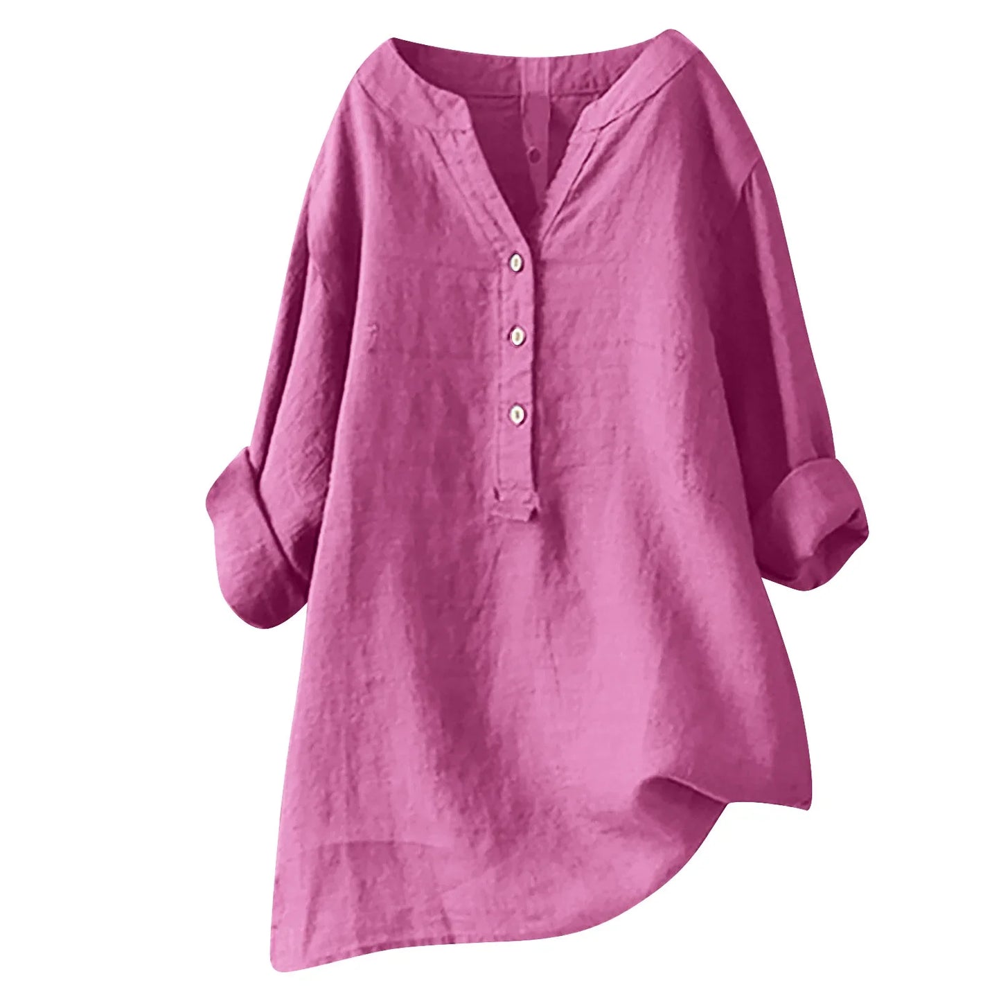 Lina™ | Vintage-Baumwoll-Leinenbluse