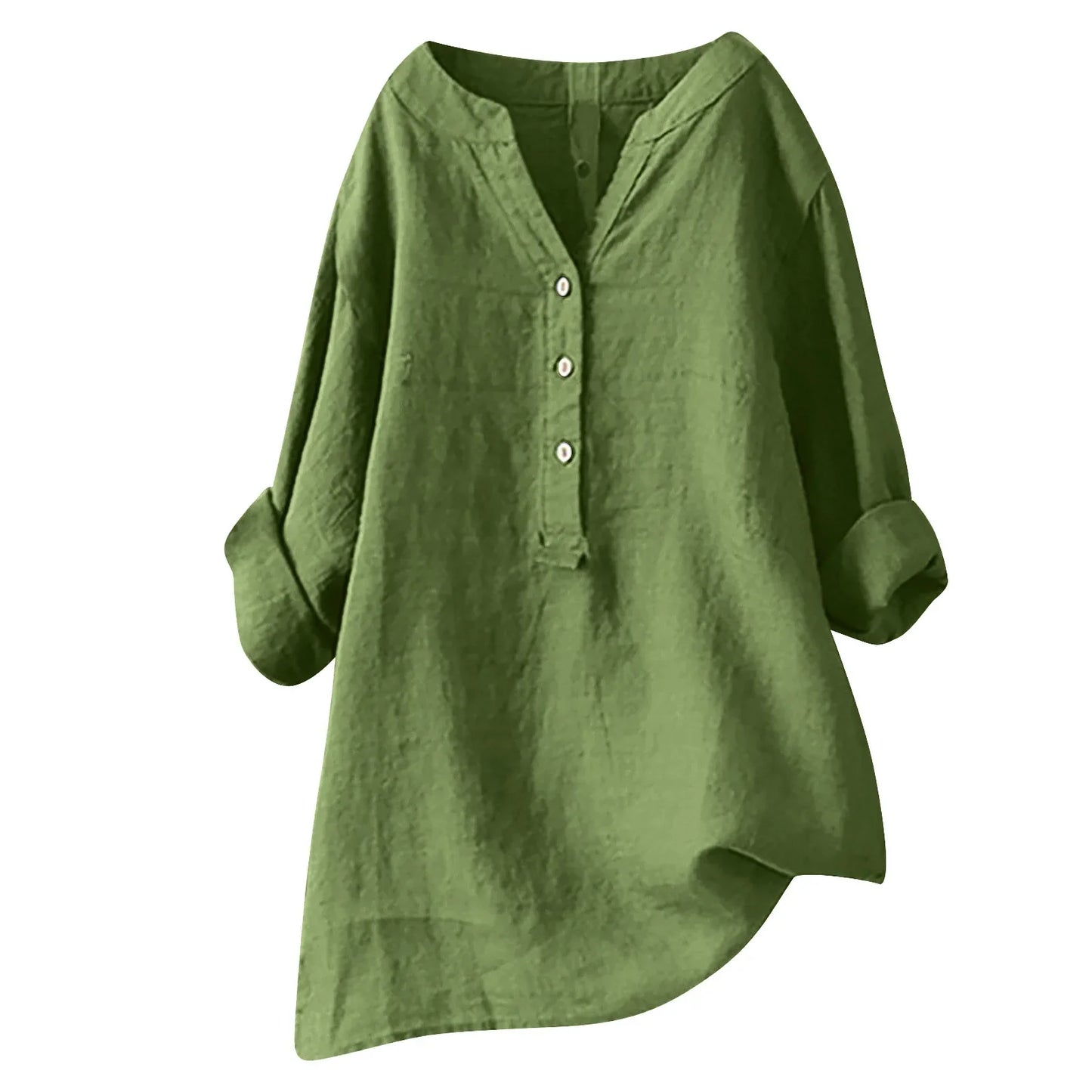 Lina™ | Vintage-Baumwoll-Leinenbluse