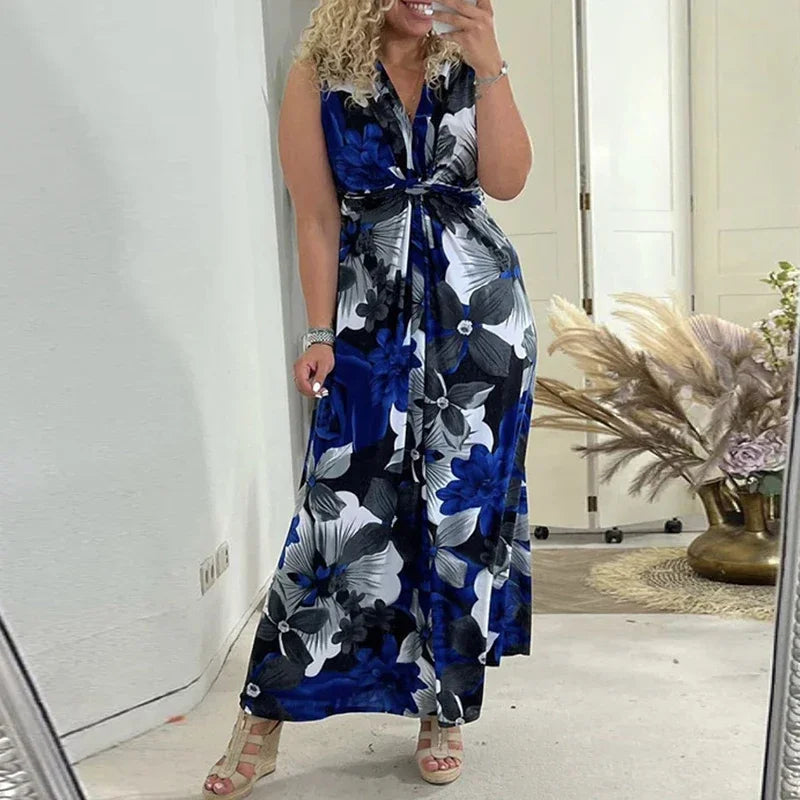 Langes violettes Kleid