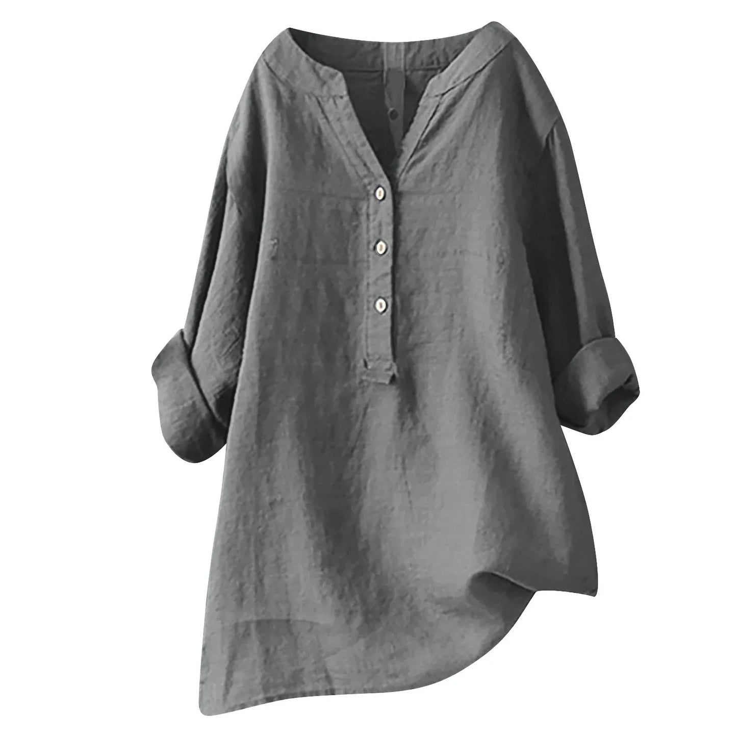 Lina™ | Vintage-Baumwoll-Leinenbluse