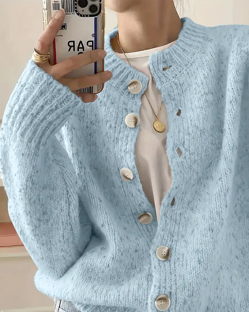 Noelle™ | Lässige Strickjacke mit Knöpfen
