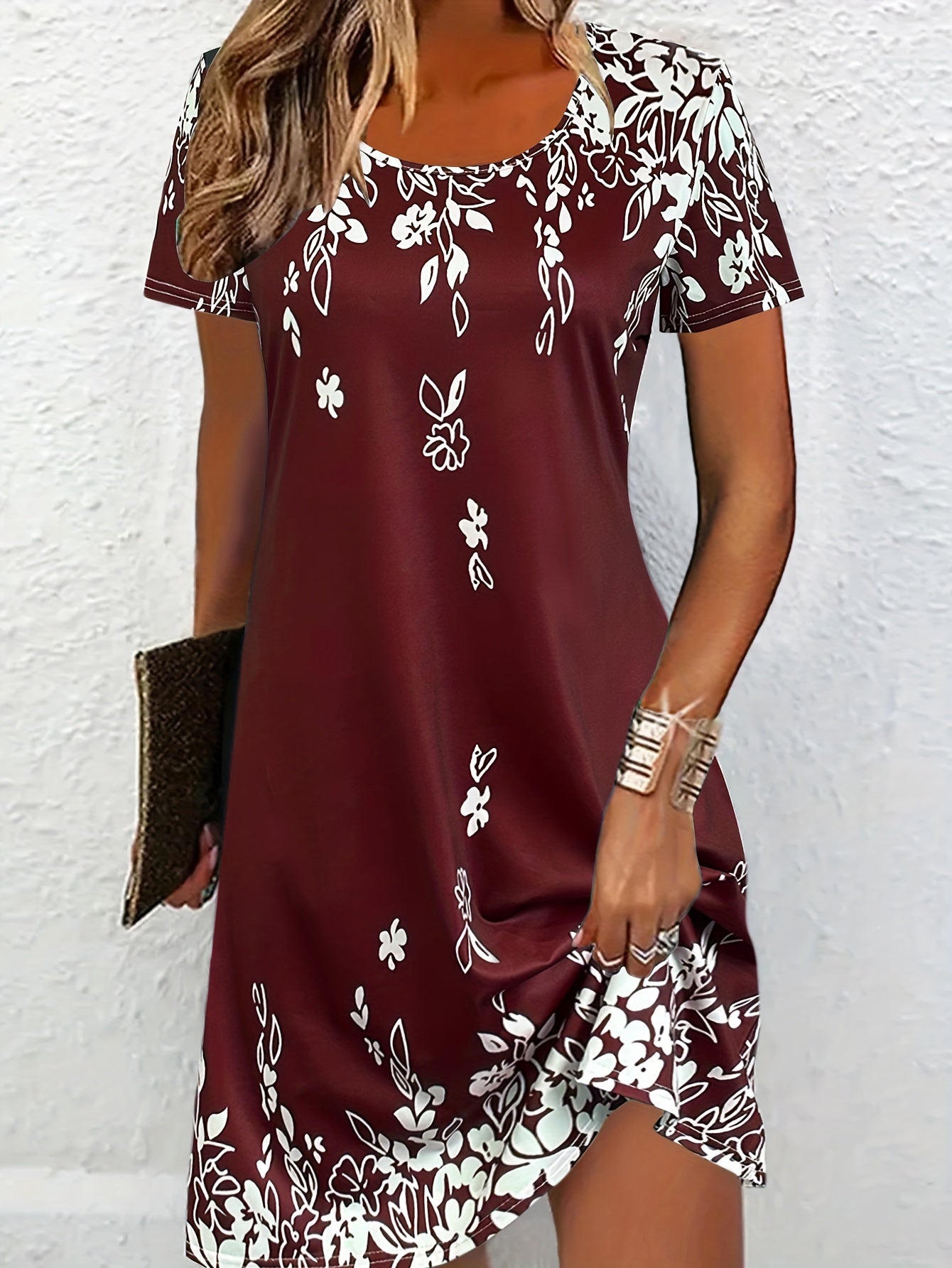Geblümtes Vintage-Kleid