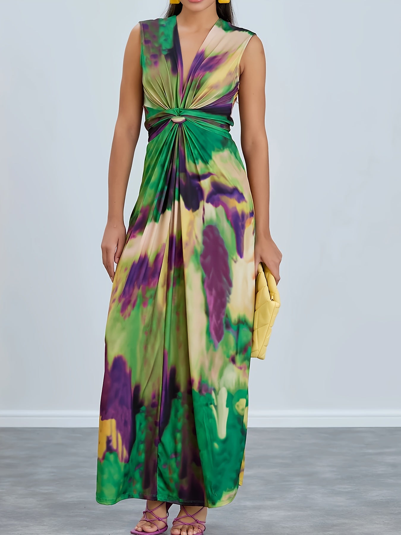 Liora™ | langes Kleid mit leuchtendem Batikmuster