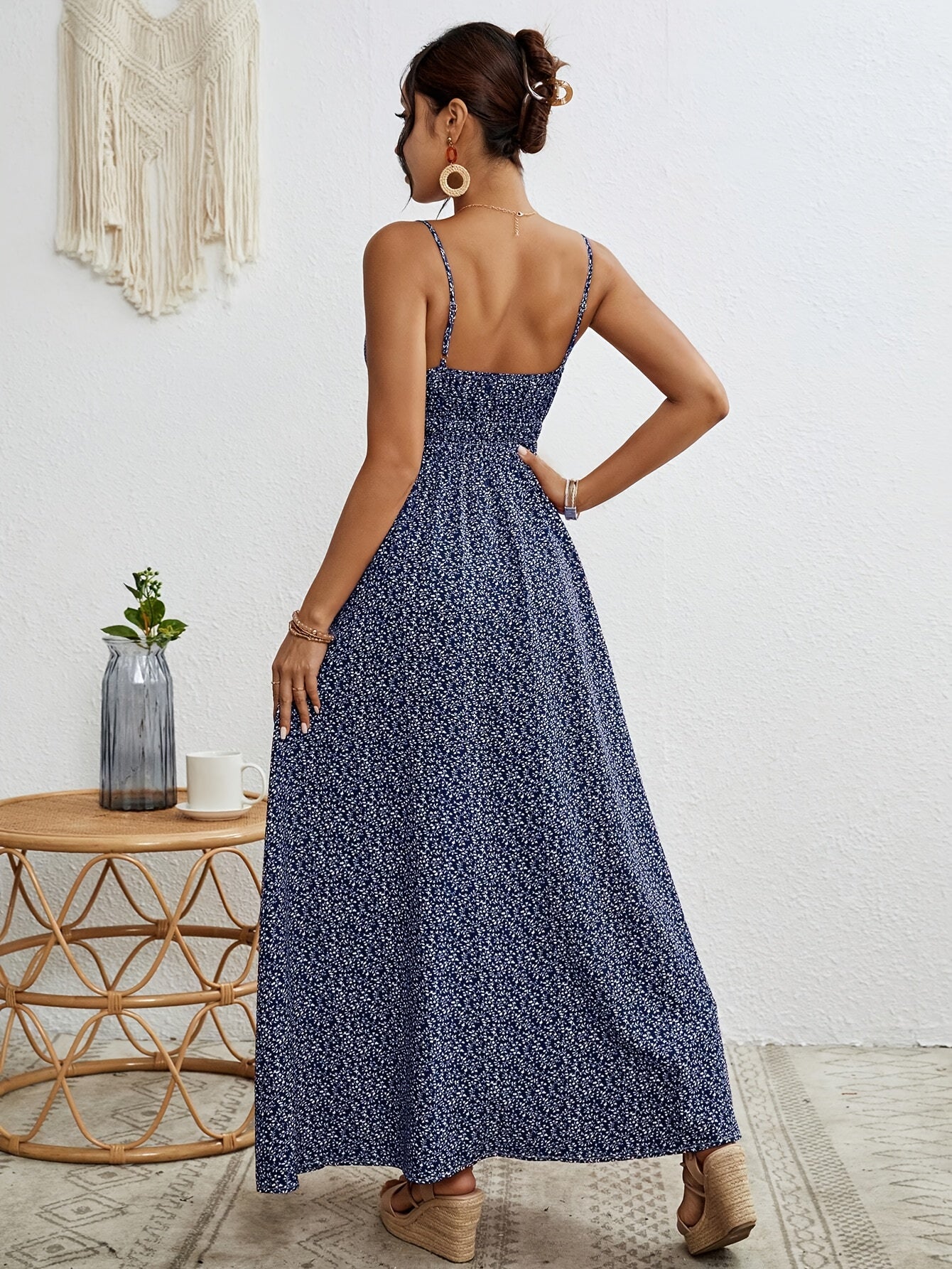 Fiora™ | Ärmelloses Maxikleid mit Blumenmuster