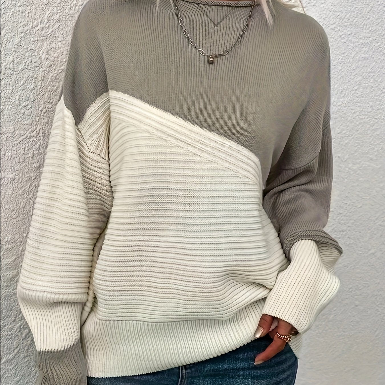 Celina™ | Pullover mit geometrischem Zopfmuster