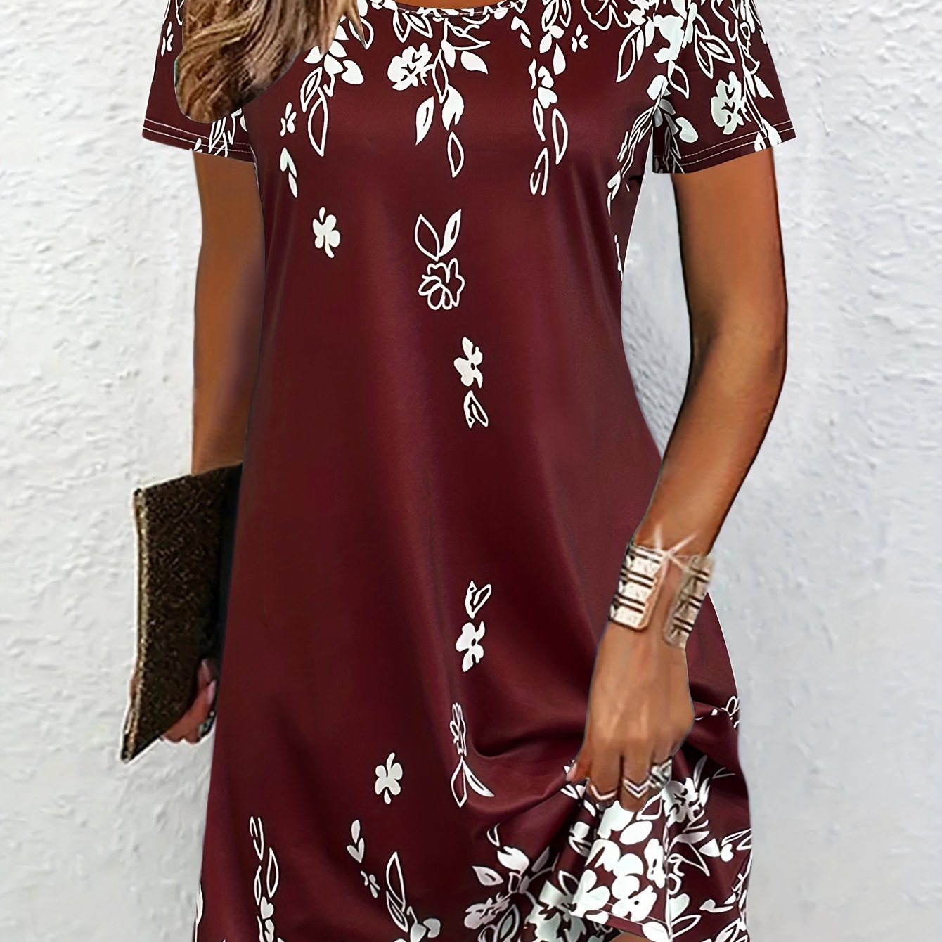 Geblümtes Vintage-Kleid