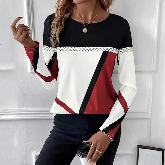 Valentina™ | Lässiges Color-Block T-Shirt