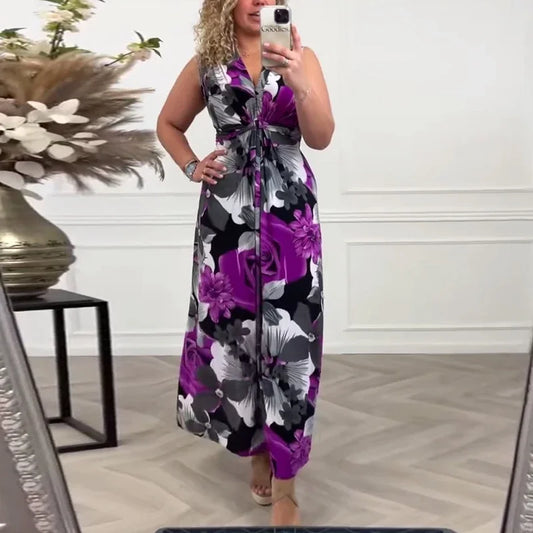 Langes violettes Kleid