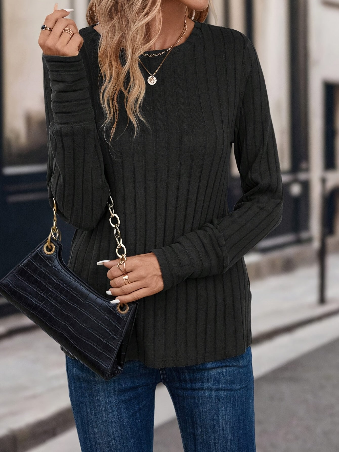 Maribel™ | minimalistischer gestreifter Pullover