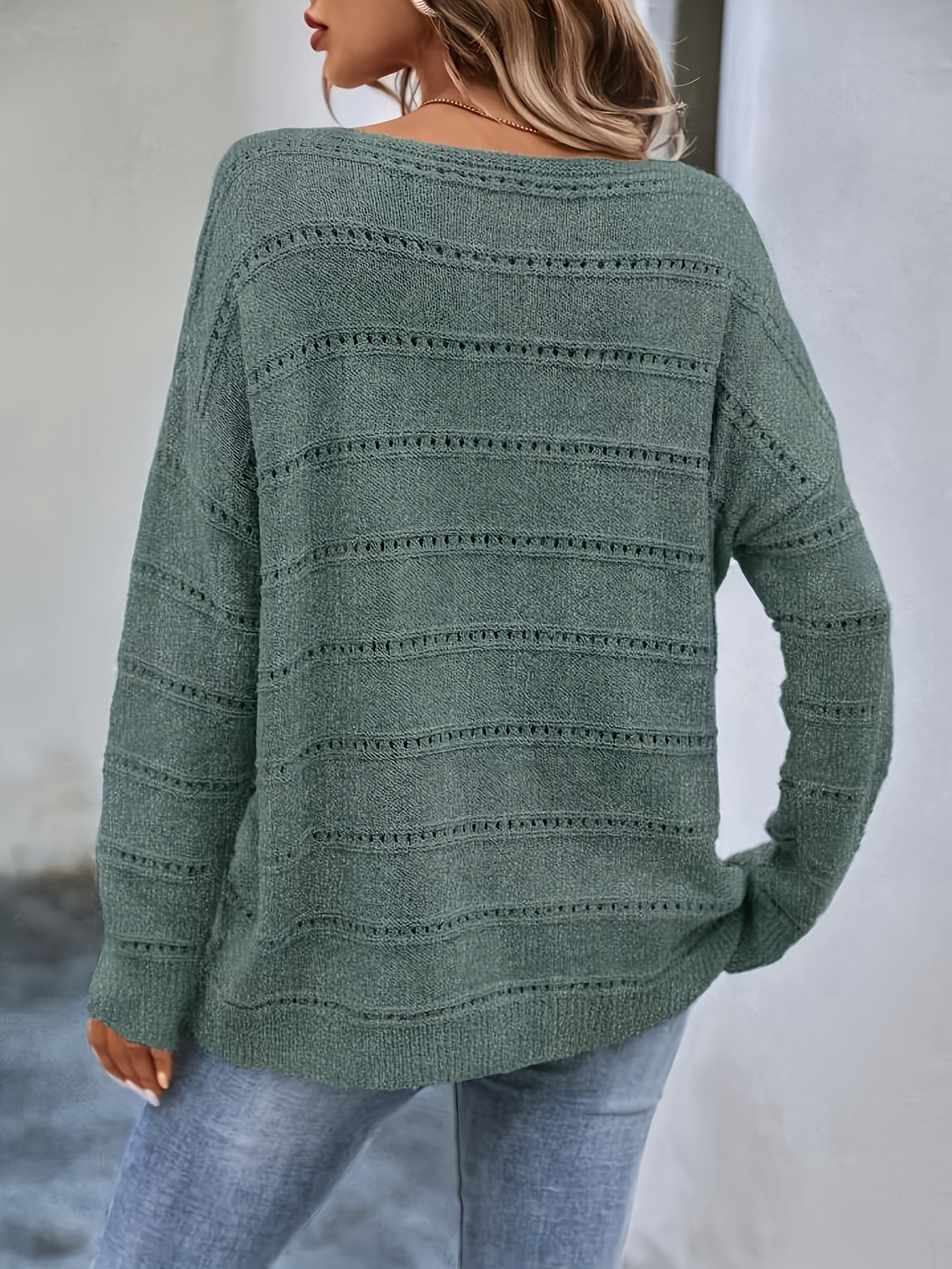 Selina™ | olivgrüner, lässiger Pullover
