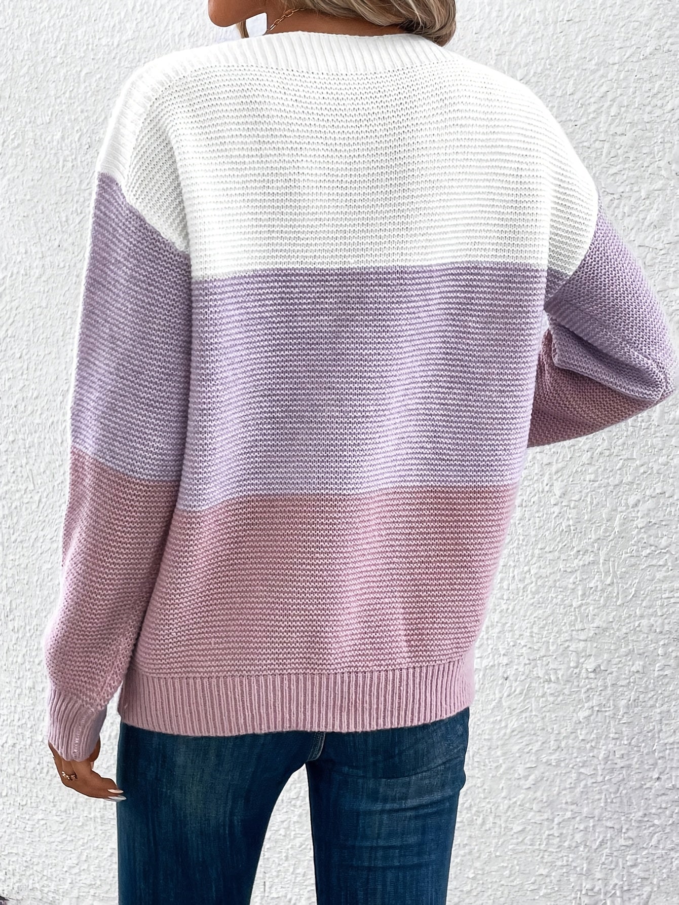 Élise™ | Off-Shoulder-Pullover mit Farbblock